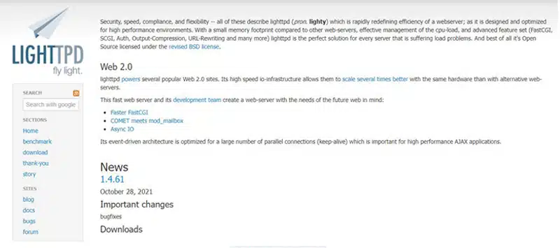 lighttpd web server