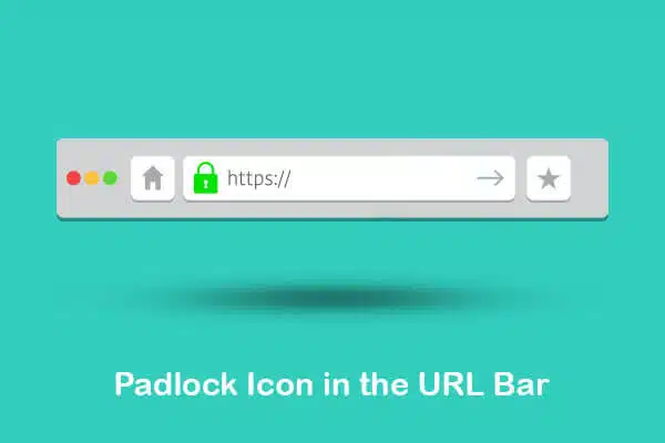 padlock icon in the url bar