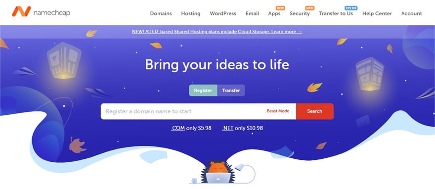 namecheap site