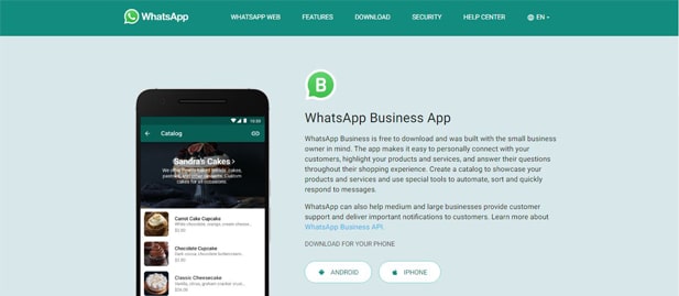 use whatsapp business app