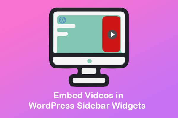 embed video in sidebar widget
